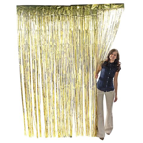 metallic curtains for parties